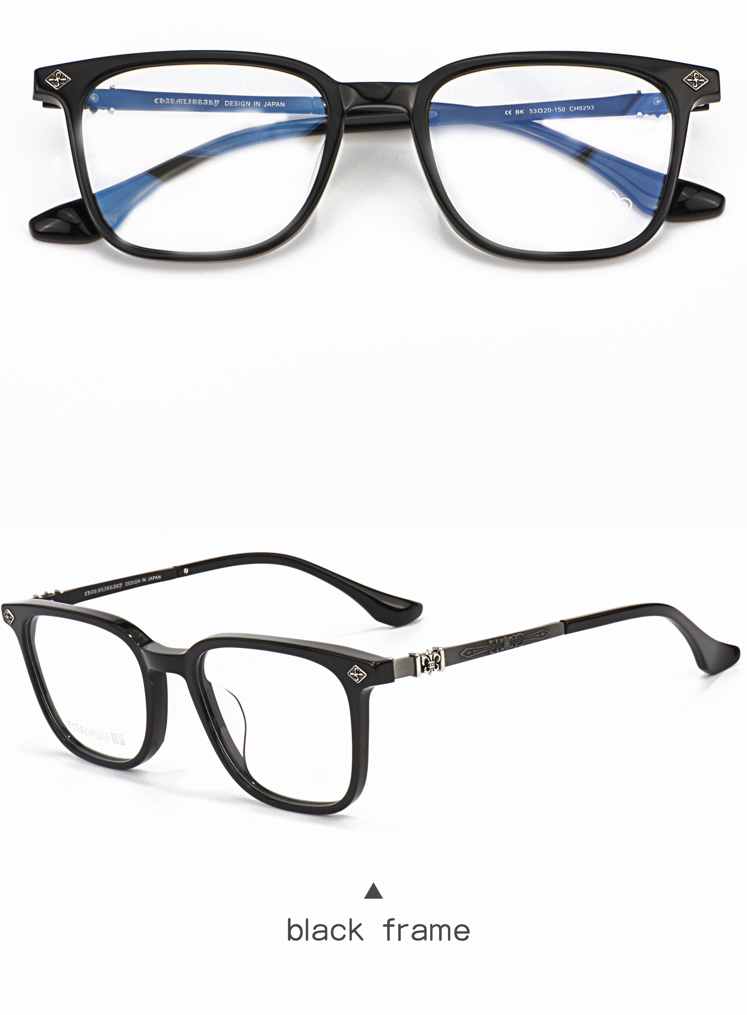 8293 Spec Premium Classic Hot Black Transparent Grey Tea Women Men Prescription Presbyopia Luxury Brand Glasses Acetate Eyewear