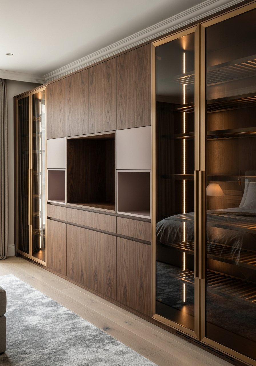 Walnut Grain Climate-Controlled Wine & Pantry Vault in 304 Stainless Steel