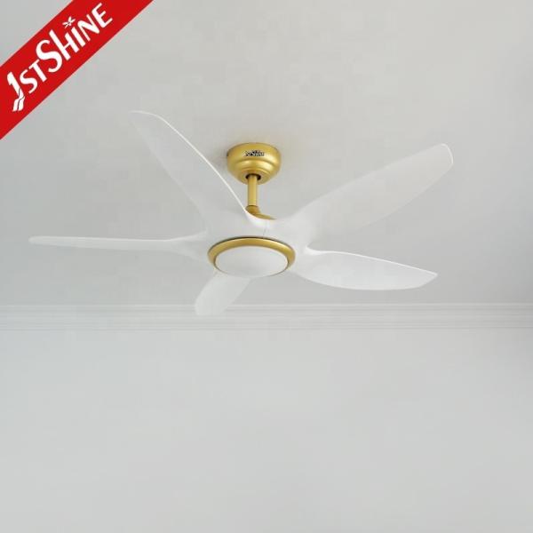 1stshine OEM Color Dimmable LED Light Ceiling Fan 5 Blades DC Motor e controle remoto