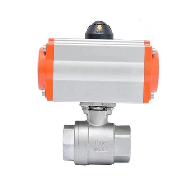DN15-100 Q611f-16p SS304 2PC válvula de água pneumática com resistência à corrosão