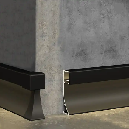 Customized Mill Finish Aluminium Skirting Board Profile for High Tolerance Flooring