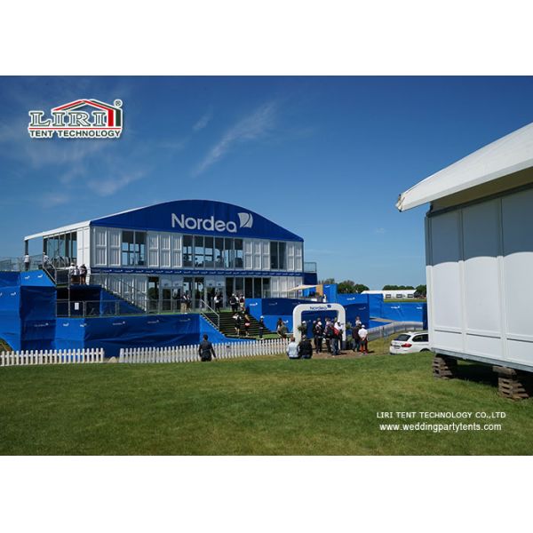 Водоустойчивые шатры двойного Decker крышки крыши с системой стеклянной стены