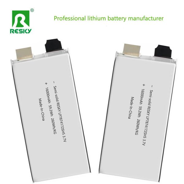 Semi-solid High Rate RC Lipo Battery 16000mAh with 260Wh/kg Energy Density and 5C Discharge for RC UAV