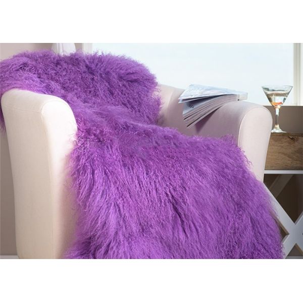 Половики и ковры пола одеял естественного розового реального монгольского одеяла меха кровати половика овечки декоративные для живущей комнаты