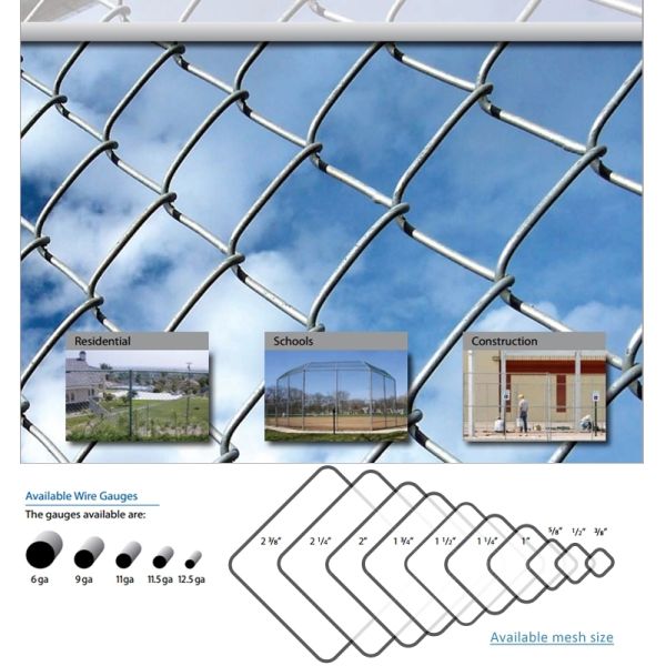 Round Top Rail 9 Gauge Hot Dipped Galvanized Chain Link Fence For Heavy Duty Farming Need