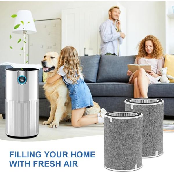 Substituição de filtro de ar Cabon de longa duração para o purificador de ar Shark Hp200 & Hc502