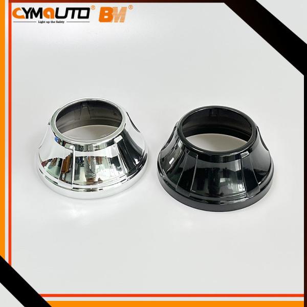 Decorative Cover Headlight Shrouds 3.0 inch Silver Or Black PVC Material