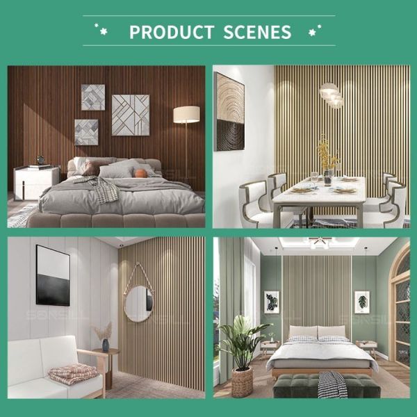 Звукоизоляция поглощает панели стены предкрылка доски любимца Мдф акустические деревянные