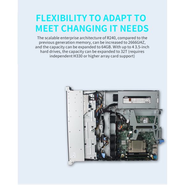 оптовая цена 3,4 Гц Сеть PowerEdge R240 Сервер Xeon процессор nas сервер