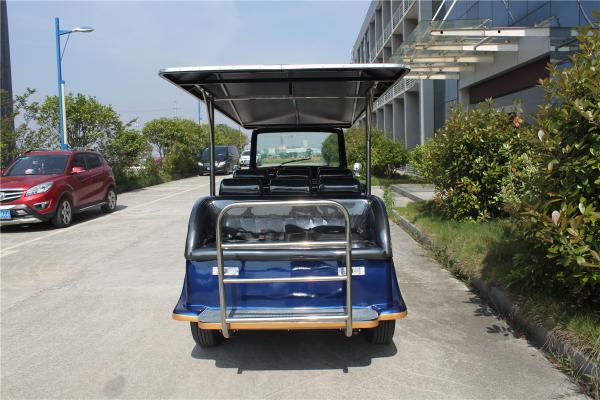 Aluminum Chassis Classic Golf Cart Shuttle Bus With Roof For Scenic Using