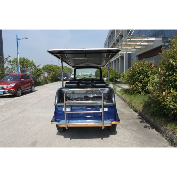 Aluminum Chassis Classic Golf Cart Shuttle Bus With Roof For Scenic Using