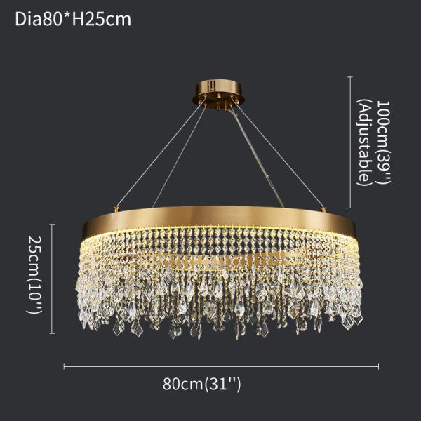 Modern oval crystal chandelier Crystal Light Kitchen Fixture Led Modern Home Decor Staircase Lighting(WH-CY-168)