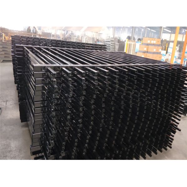 Industrial Steel Security Crimped Spear Fencing Panels