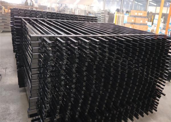 Industrial Steel Security Crimped Spear Fencing Panels