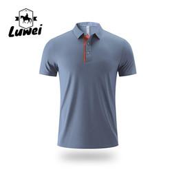 Homens Polo Sport T-Shirt Logotipo bordado Manga curta de negócios