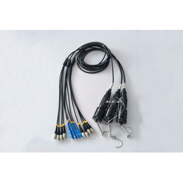 Full-AXS ODVA CPRI Внешний водонепроницаемый бронированный оптоволоконный патч кабель 2 ядра спиральная крышка