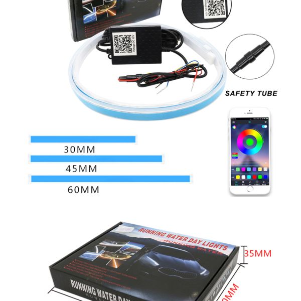 Waterproof 5050 Car Headlight Led Tube Strip / Led Tail Lights Strips  45cm 60cm