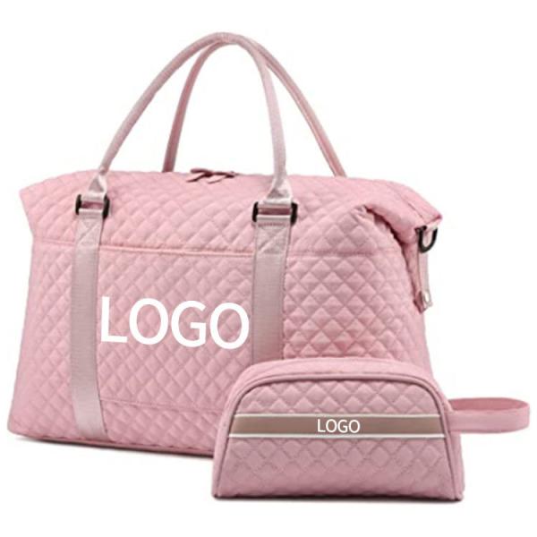 Customized Waterproof Travel Duffel Bag Set with Toiletry Carry On Weekender Sport Gym Bag with Wet Pocket