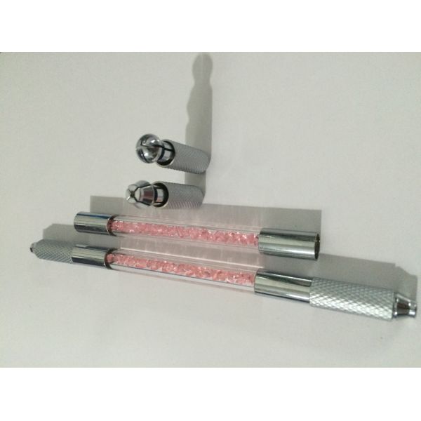 Crystal Material Doubel Head Eyebrow Microblading Tattoo Pen for Permanent Makeup
