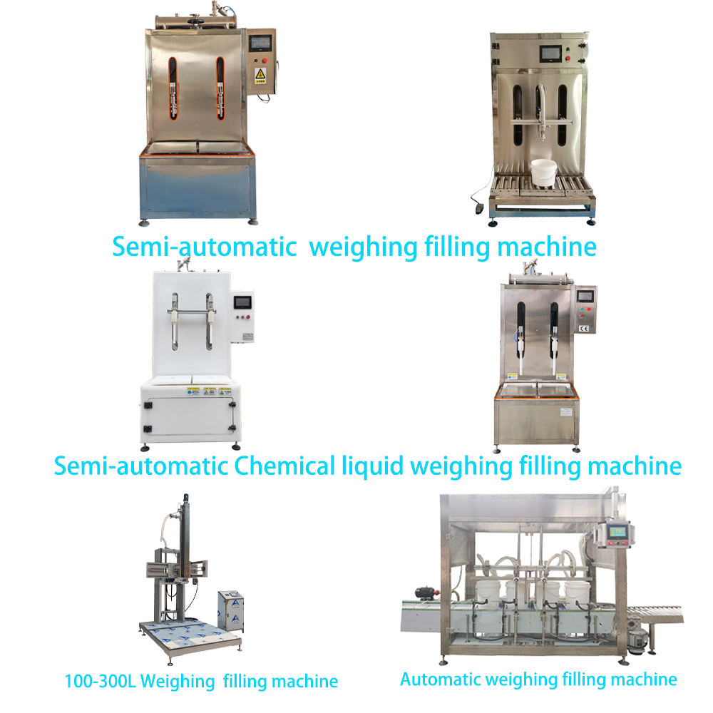 High Viscosity Liquid Semi Automatic 5kg Weighing Filling Pump Machine for Beverage & Pure Water Big Oil Bottle 4 Nozzles