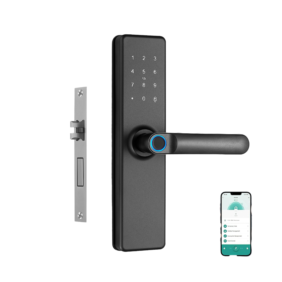 2025 Ford Ecosport Driver Side Brass Sliding Door Lock Handle Multi-Point Outdoor Smart Tuya for Cloud Data Storage Option