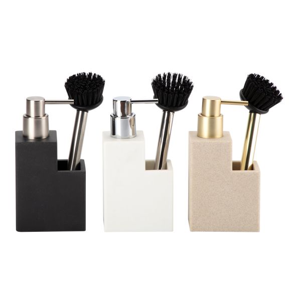 2N1 Mini Kitchen Soap Dispenser ABS Pump Household Sink Caddy Kitchen Utensil Caddy Polyresin Soap Dispenser