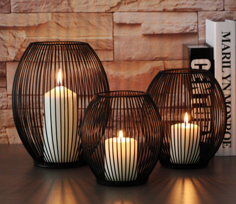 Golden Rustproof H15.5cm Metal Candle Holders