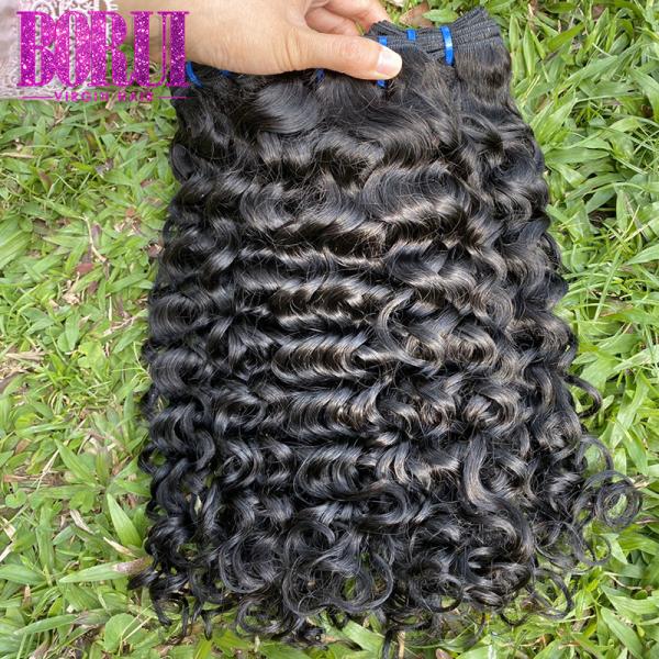 No Tangle Human Hair Weave Bundles Peruvian Virgin Water Wave Bundles Smooth