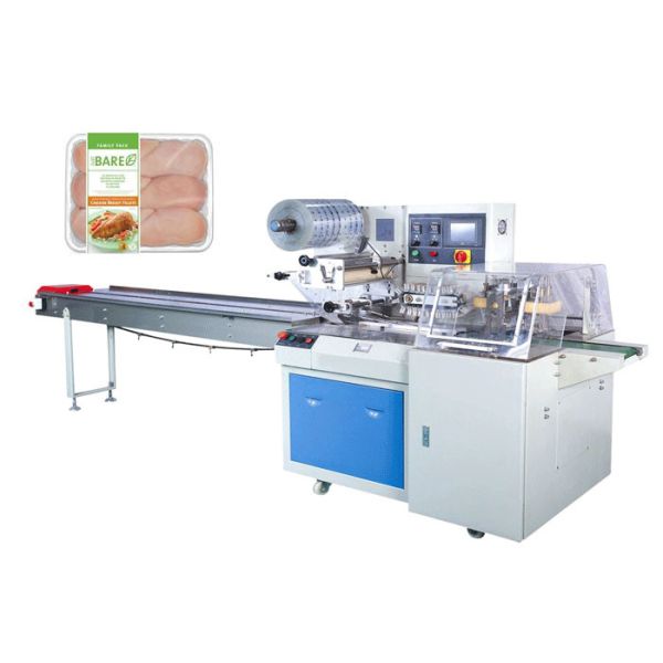 Machine d'emballage alimentaire congelée par poisson frais, sac Gusseted de machine de cachetage de plateau de nourriture