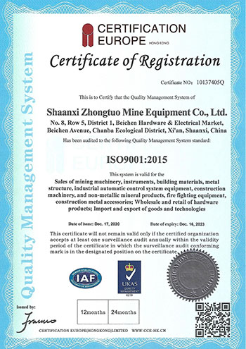 Shaanxi Zhongtuo Mine Equipment Co.,Ltd