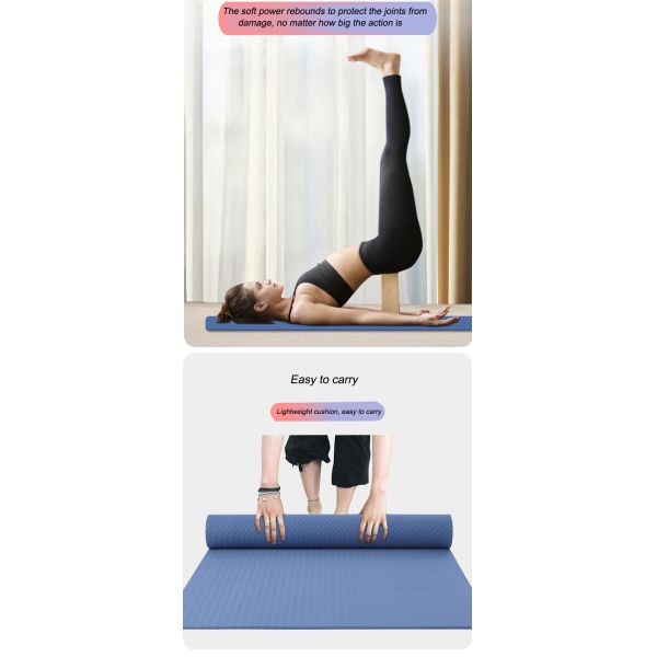 толщины циновки 6mm йоги разминки разрыва 183x61cm ZH метка частного назначения устойчивой Rollable