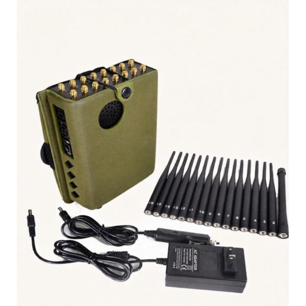 16 Band 12000mAh 25m Mobile Phone Signal Jammer ICNIRP GPS WiFi Signal Jammer