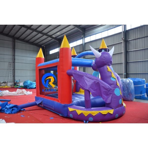 Repair Kits Included Traditional PVC Castle Water Slide Combo for Kids' Entertainment