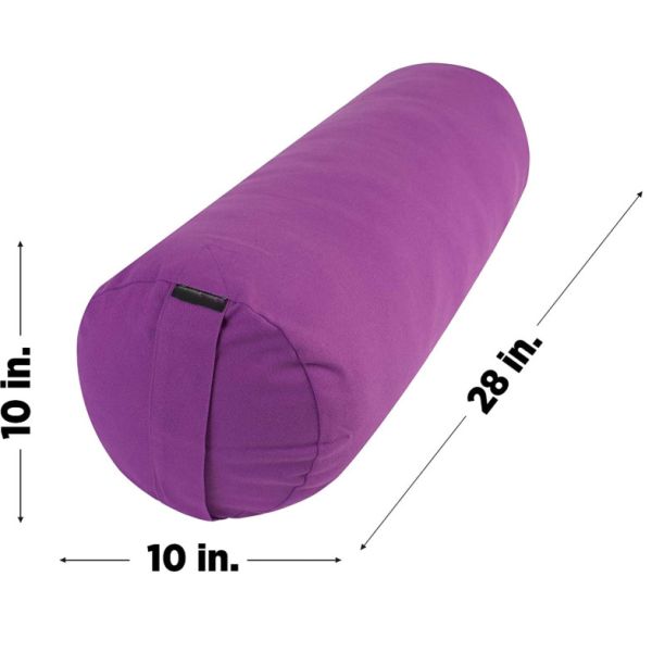 Machine Washable Portable 100% Cotton Yoga Bolster Pillow