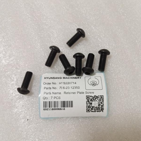 Excavator Hydraulic Parts Retainer Plate Screw 706-23-12350 7062312350 For PC400LC