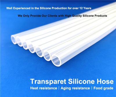 80A Wear Resistant High Transparent Food Grade Silicone Rubber Tube