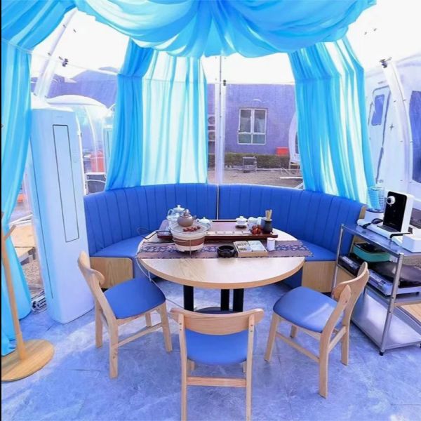 Portable Outdoor Camping Bubble Dome with Transparent PC Material and Starry Sky Design