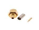 Waterproof SMA RF Coaxial Connectors Connector Male Plug Straight Crimp On Coax Connectors Gold Plated