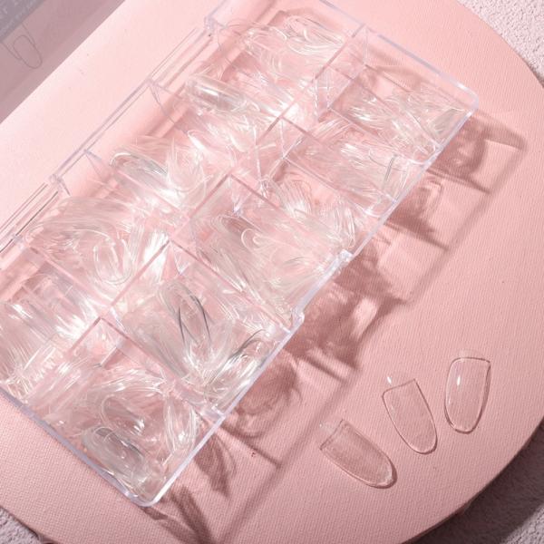 50 boxes Long Natural Clear Tapered No C Curve Straight XXL XXXL Coffin Round Shape Nail Tips French Customized Press on Nail