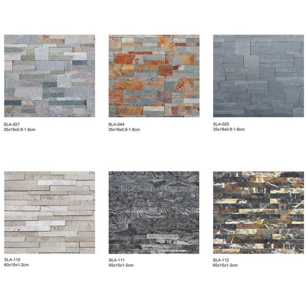 Natural Slate Cultured Stone Panels Rust Stone For Indoor Outdoor Wall