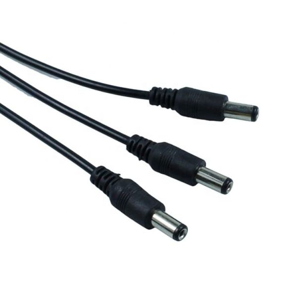 1 entrée à 3 sortie 1 femme à 3 hommes 5.5x2.1 mm câble de séparation d'alimentation en courant continu pour bande LED CCTV