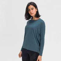 Pièce en t courante de représentation de séance d'entraînement des femmes de longues chemises respirables de la douille