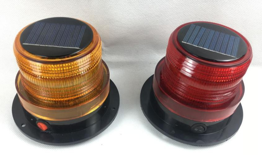 Portable Navigation LightSolar Led Beacon Light Blinking Amber LED Strobe Warning Light 