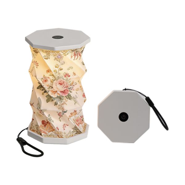 Personalised 5V White Folding Paper Lamp Promotional Gift Floor Standing