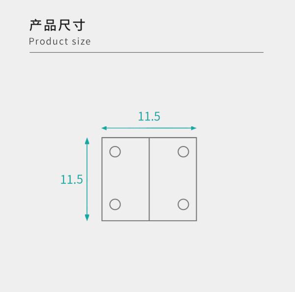 11.5x11.5mm Size Furniture Angle Brackets High Precision For KD Furniture