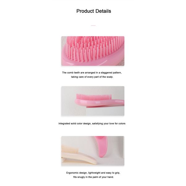 2 sizes Pure Color Head Massage Comb Anti Static Hair Care Brush Detangle Shower Hairbrush Comb Scalp Massage Comb