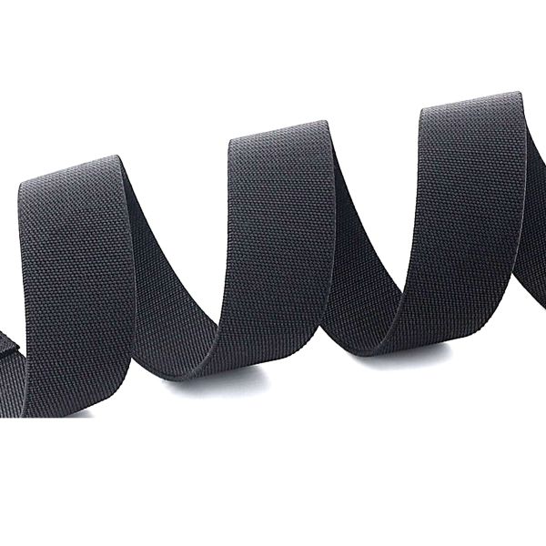 DANSKY Custom Logo Fabric Belt with Heat Cut Tail Plate Flip Buckle Elastic Stretchy Nylon Webbing Belt