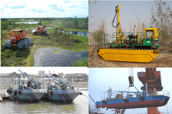 Гидравлическая верхняя управляемая буровая установка баржи болота шарнирного соединения 50m силы