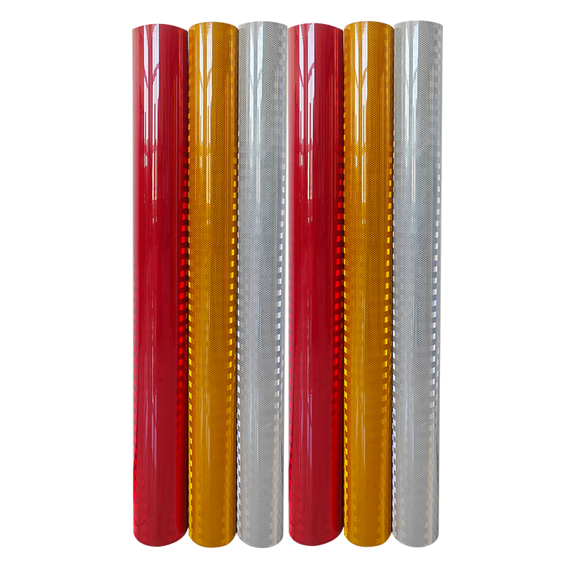 PET PVC Aluminum Prismatic Reflective Sheeting Film Self Adhesive 2800L