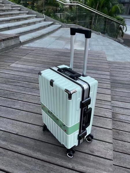 TSA Lock Prático ABS Trolley, Poliéster Forro Saco de Bagagem PC